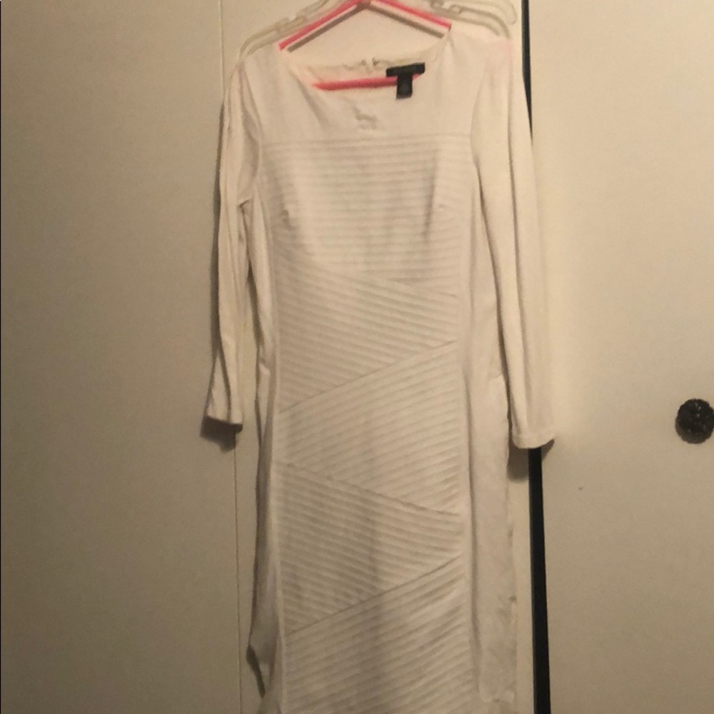 WHBM cream mummy wrap dress